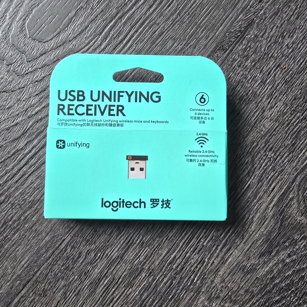 Logitech USB Unifying Receiver Wireless Mouse Keyboard Dongle Black NWT